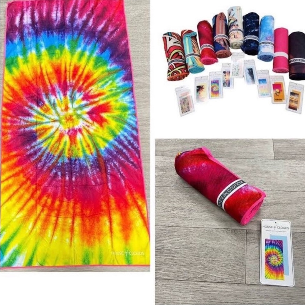 NWT House of Clouds Beach Towel Sand Free Microfiber 63” x 31”